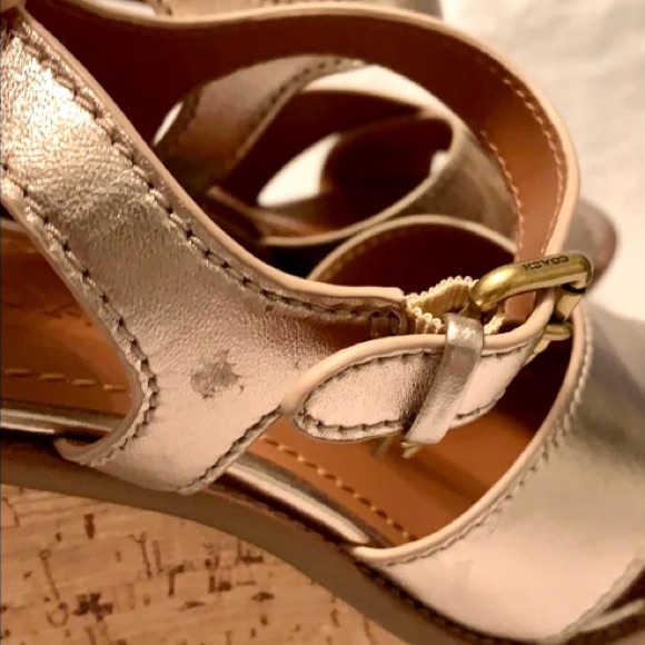 COACH Logo embossed wedge sandal - Picture 7 of 9